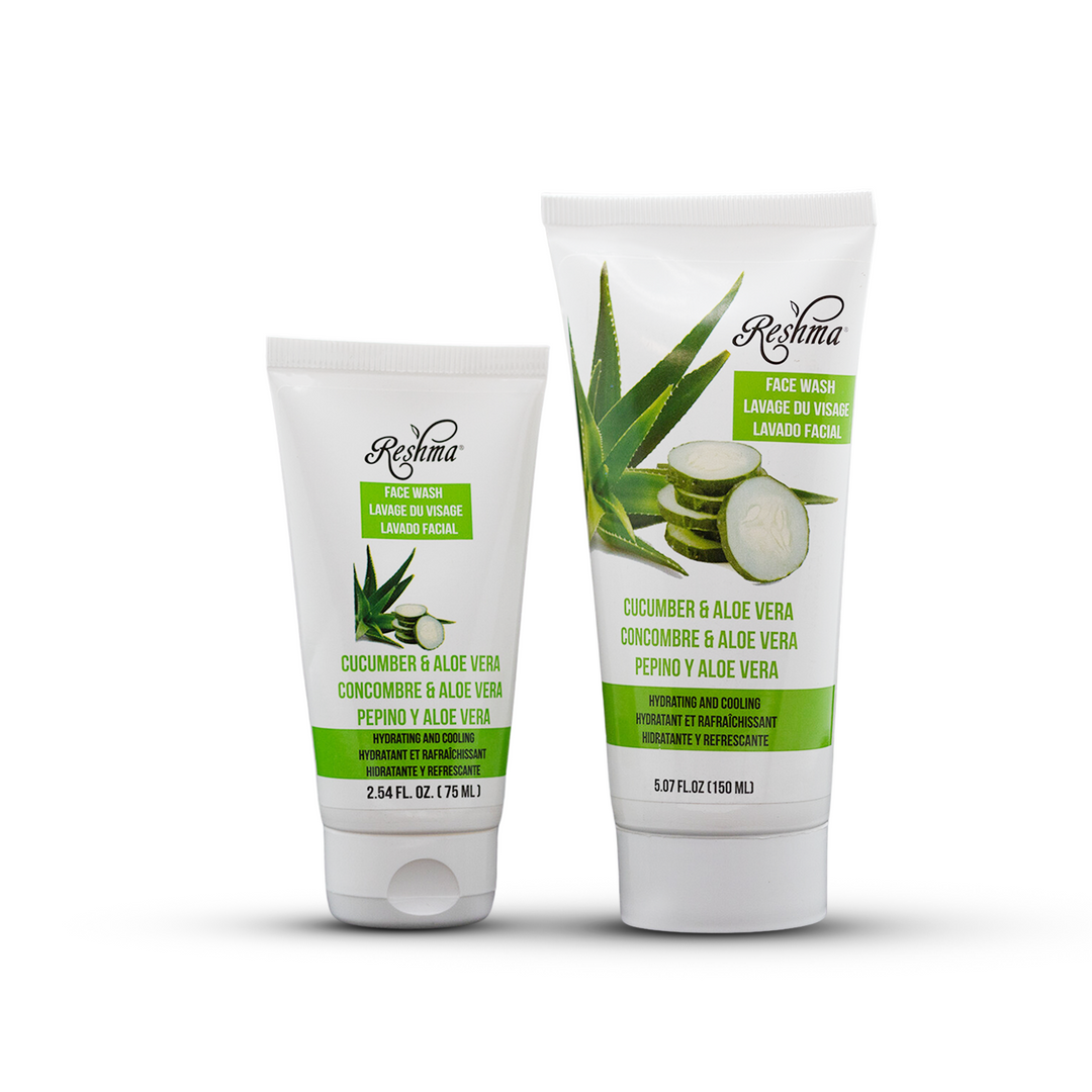 cleaning face with aloe vera plant Mini Cucumber & Aloe Vera Face Wash