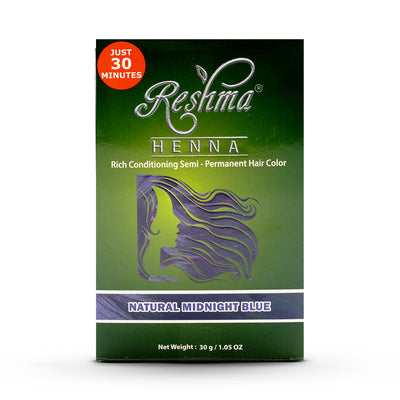30 Minute Henna - Natural Midnight Blue Semi-Permanent Hair Color