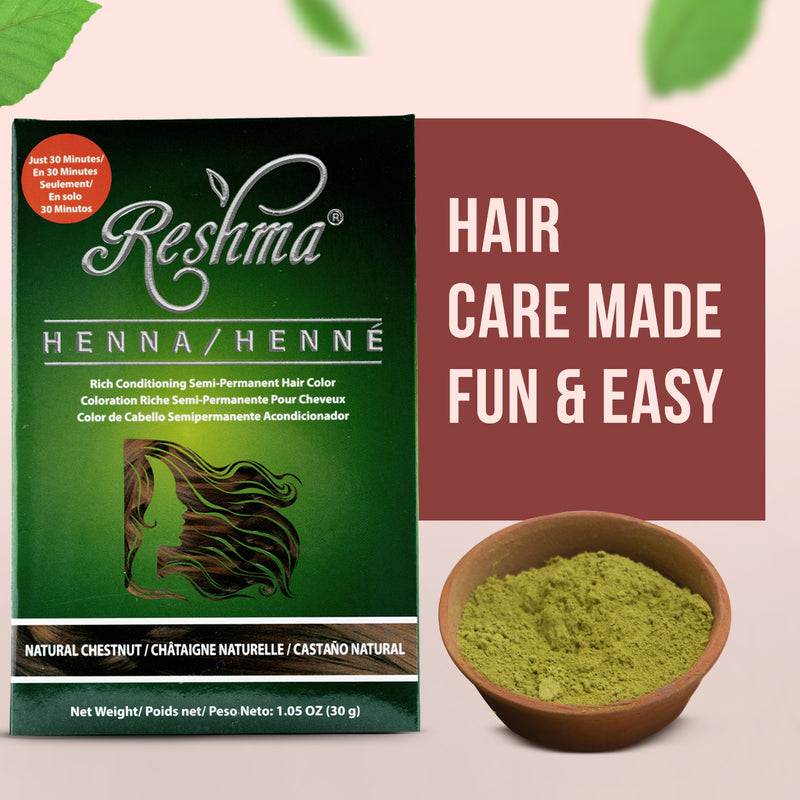 30 Minute Henna - Natural Chestnut Semi-Permanent Hair Color