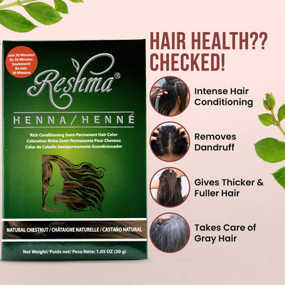 30 Minute Henna - Natural Chestnut Semi-Permanent Hair Color