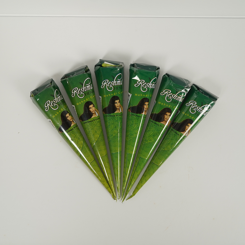 Pack Of 6 - Natural Henna Cones (50 GM Each)