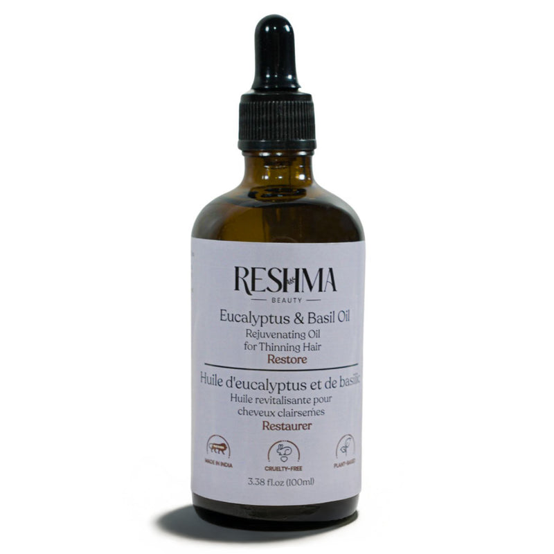 Reshma Beauty Eucalyptus & Basil Oil – Henna Infused Rejuvenating Oil for Thinning Hair | Restores, Strengthens & Nourishes