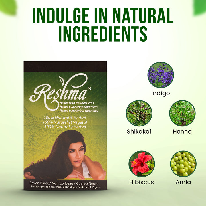 Henné Noir Naturel RKS Herbal – Pack De 6 Sachets De 10g, Poudre Pour Cheveux, 100% Végétal & Herbal
